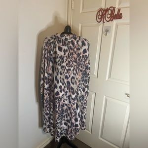Animal Long Sleeve Dress